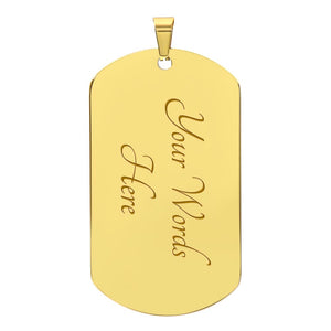 Luxury Graphic Dog Tag Necklace