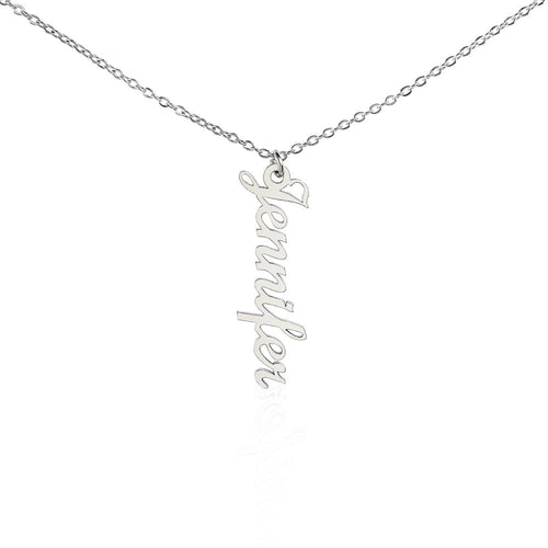 Non-Message Card Vertical Name Necklace