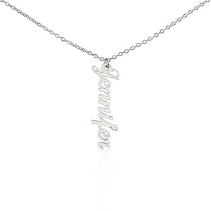 Non-Message Card Vertical Name Necklace