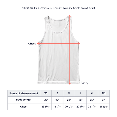 Unisex Jersey Tank Front Print