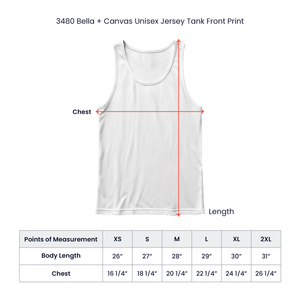 Unisex Jersey Tank Front Print