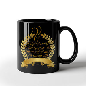 Black  and Gold Ceramic Mug
