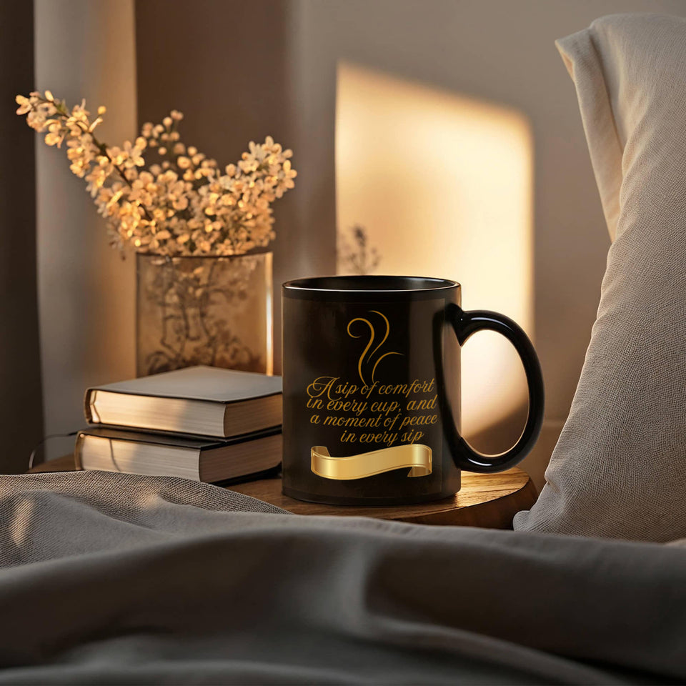 Black  and Gold Royal Ceramic Mug