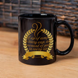 Black  and Gold Ceramic Mug
