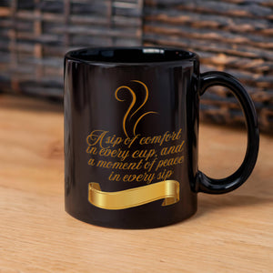 Black  and Gold Royal Ceramic Mug