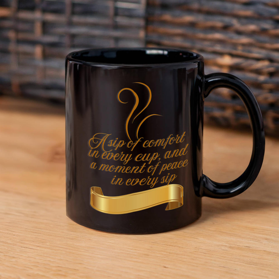 Black  and Gold Royal Ceramic Mug