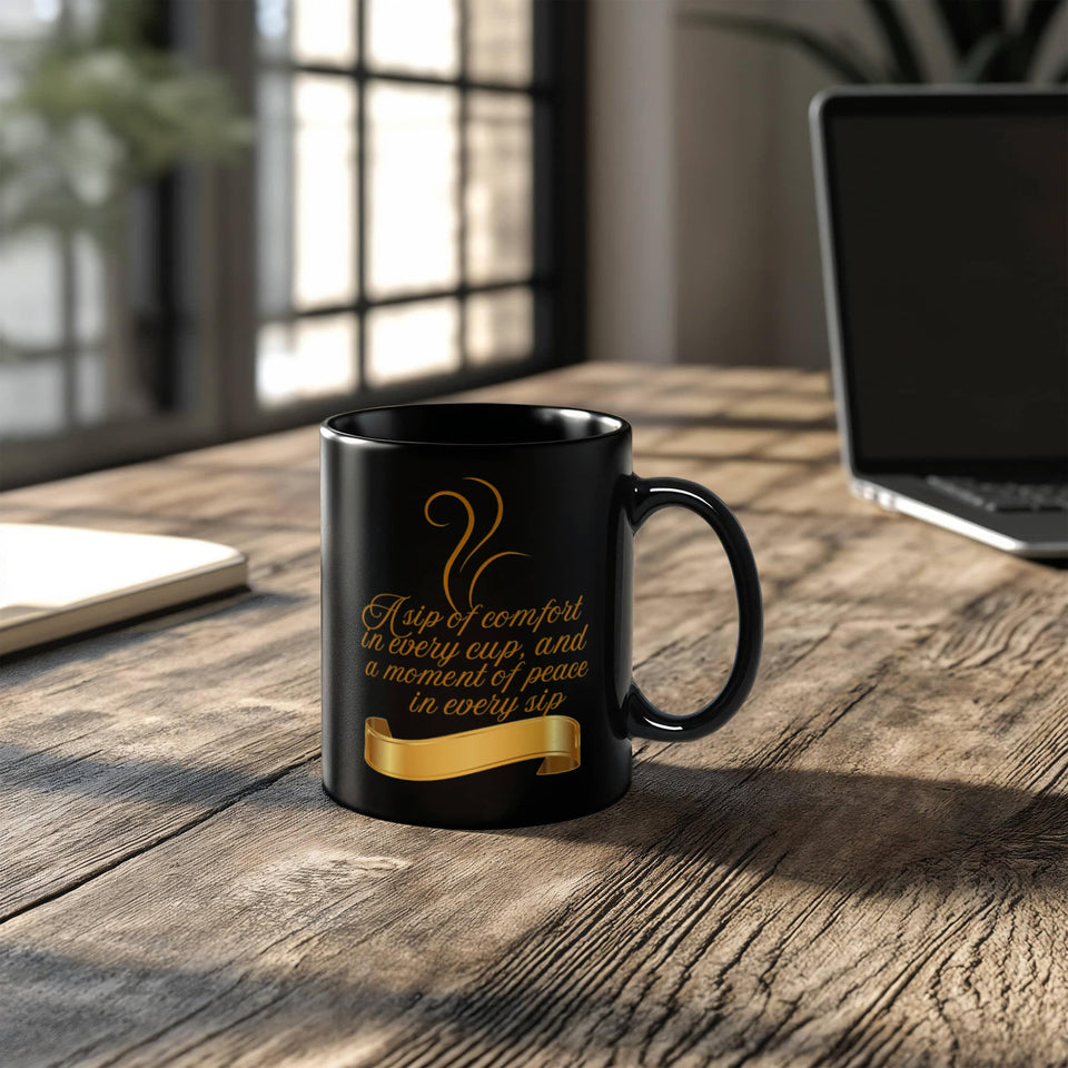 Black  and Gold Royal Ceramic Mug