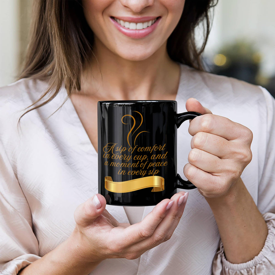 Black  and Gold Royal Ceramic Mug