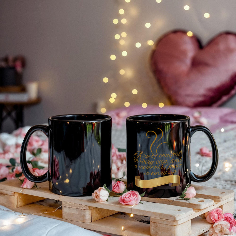 Black  and Gold Royal Ceramic Mug